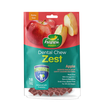 Happi Skippi Zest Petite 2.5-inch Dental Chew Apple 25g | 25gx50pcs | 150g (18pcs)