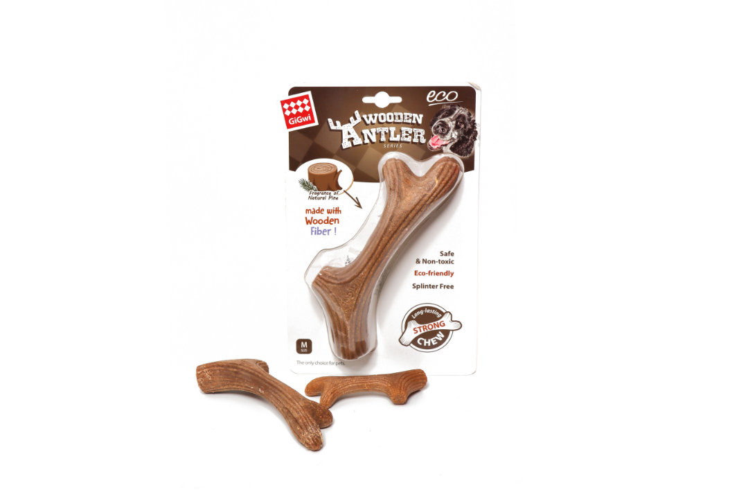 Gigwi Eco Wooden Antler Dog Toy