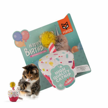 Fofos Birthday Mini Cake Cat Toy