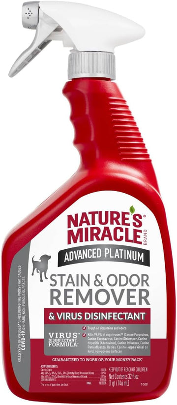 Nature's Miracle Cat Advanced Platinum Stain & Odor Remover & Virus Disinfectant 32oz