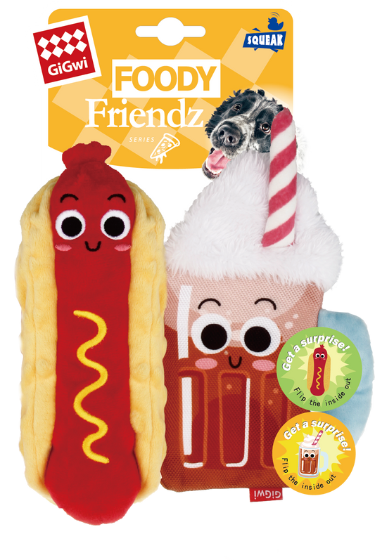 Gigwi Reversible Snuffle Toy Hotdog & Root Beer | French Fries & Burger | Pizza & Ice Cream