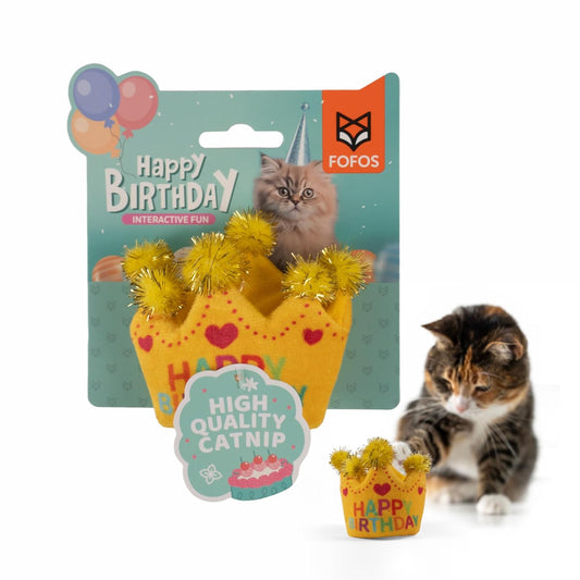 Fofos Birthday Cat Toy - Crown