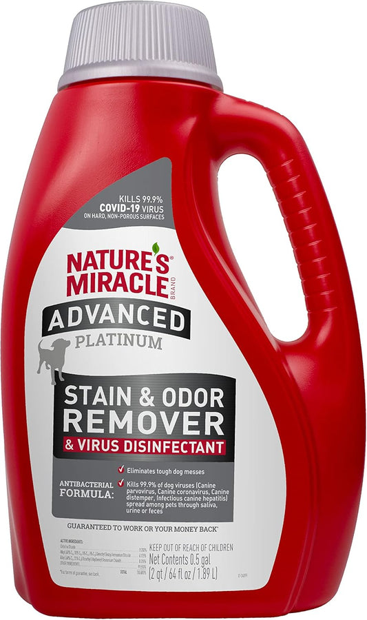 Nature's Miracle Dog Advanced Platinum Stain & Odor Remover & Virus Disinfectant 32oz | 64oz