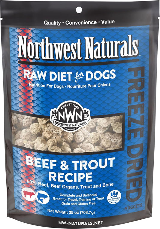 Northwest Naturals Dog Beef & Trout Freeze-Dried Nuggets 12oz | 25oz