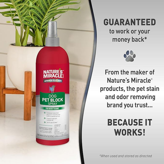 Nature's Miracle Dog Pet Block Repellent Spray 16oz