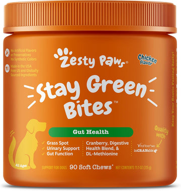 Zesty Paws Stay Green Bites Dog Supplements Chicken 90 Soft Chews