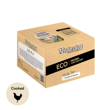 Underdog Cooked Chicken Complete & Balanced Eco Pack Frozen Dog Food 3kg (20 x 150g)