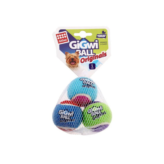 Gigwi Tennis Ball Dog Toys 3-Pack Small | Medium