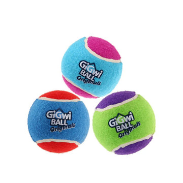 Gigwi Tennis Ball Dog Toys 3-Pack Small | Medium