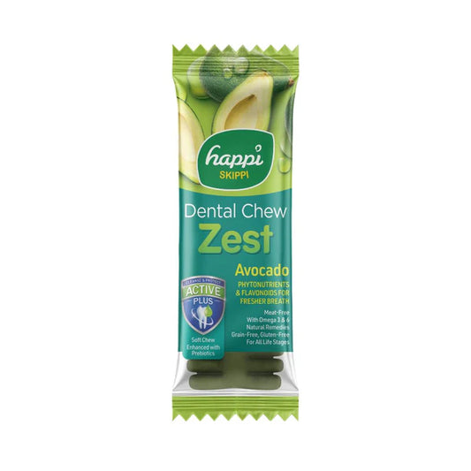 Happi Skippi Zest Petite 2.5-inch Dental Chew Avocado 25g | 25gx50pcs | 150g (18pcs)