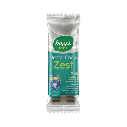 Happi Skippi Zest Petite 2.5-inch Dental Chew Milk 25g | 25gx50pcs | 150g (18pcs)