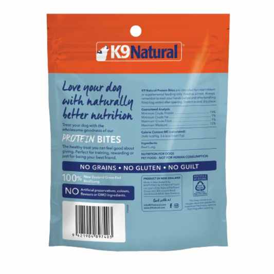 K9 Natural Dog Protein Bites Beef Lung 60g