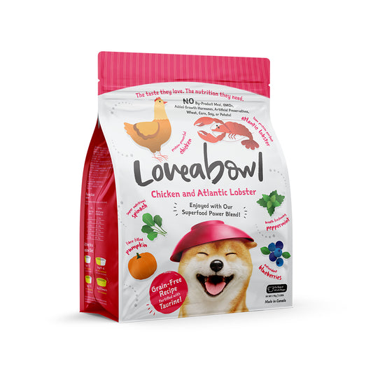 Loveabowl Grain Free Dry Dog Food Chicken & Lobster