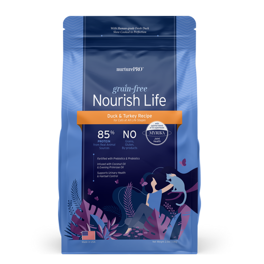 Nurture Pro Nourish Life Slow-cooked Grain-free Dry Cat Food (Duck & Turkey) 227g | 1.11kg  | 4.99kg