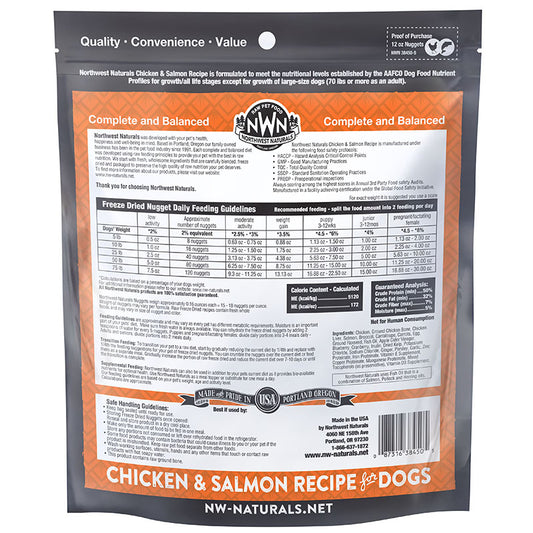 Northwest Naturals Dog Chicken & Salmon Freeze-Dried Raw Nuggets 12oz | 25oz