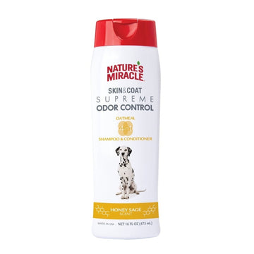 Nature's Miracle Dog Skin & Coat Supreme Odor Control - Oatmeal Shampoo & Conditioner 16oz