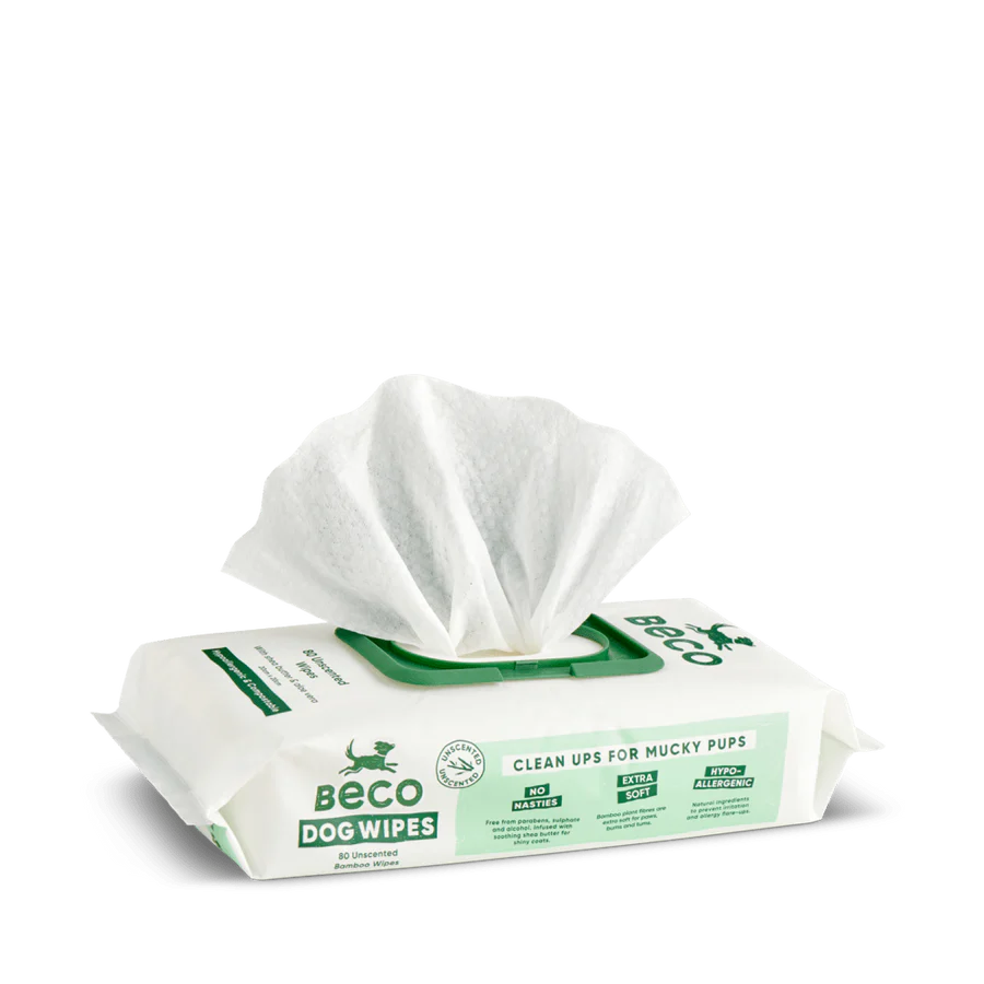 Beco Bamboo Dog Wipes Unscented | Coconut Scented