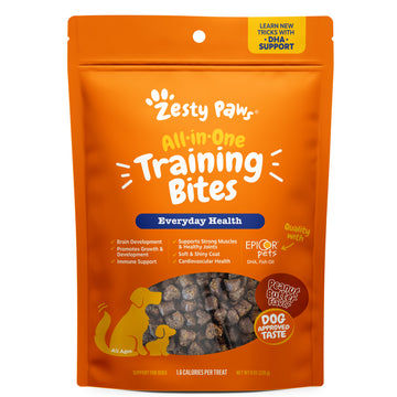 Zesty Paws Training Bites Dog Treats Peanut Butter 8oz