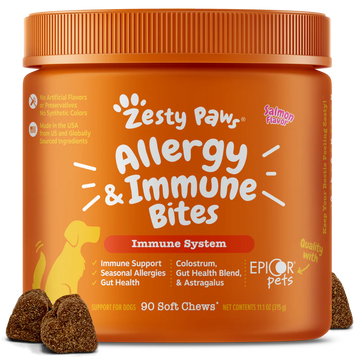 Zesty Paws Allergy & Immune Bites Dog Salmon Supplements 90 Chews