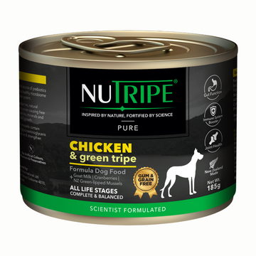 Nutripe Dog Gum & Grain Free Pure Chicken & Green Tripe 185g