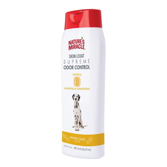 Nature's Miracle Dog Skin & Coat Supreme Odor Control - Oatmeal Shampoo & Conditioner 16oz