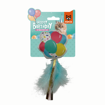 Fofos Birthday Cat Toy - Balloon Feather