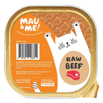 Mau&Me Raw Beef Fresh Frozen Cat Food 150g