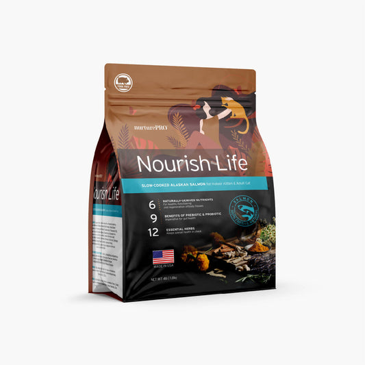 Nurture Pro Nourish Life Slow-cooked Dry Cat Food (Alaskan Salmon) 300g | 1.8kg | 5.7kg