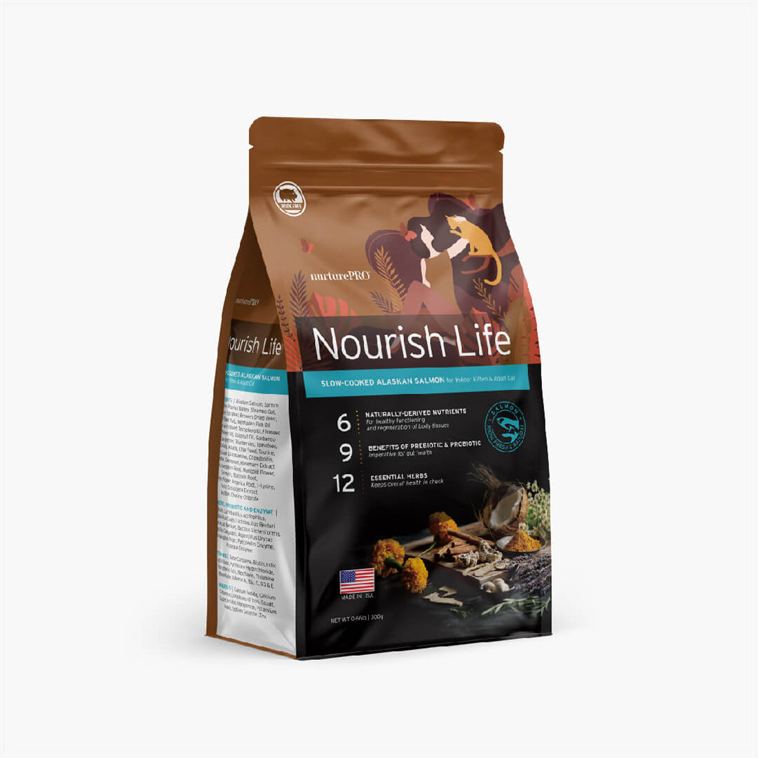 Nurture Pro Nourish Life Slow-cooked Dry Cat Food (Alaskan Salmon) 300g | 1.8kg | 5.7kg