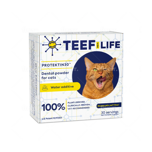 Teef! Protektin30- Prebiotic Dental Powder Cats Water Additive 30 Servings