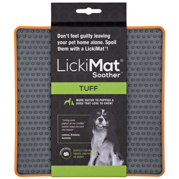 LickiMat Tuff Soother Dog - Suitable For Toy Destroyers - Orange