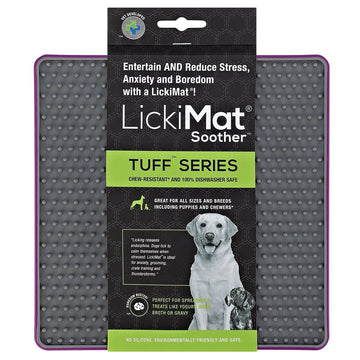 LickiMat Tuff Soother Dog - Suitable For Toy Destroyers - Purple