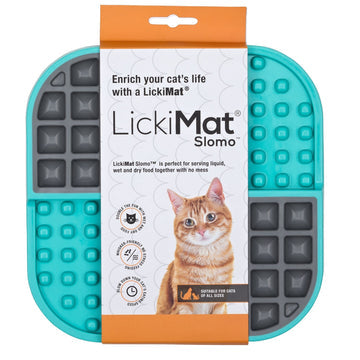 LickiMat Slomo Singapores Favourite Slow Feeder For Cat - Turquoise