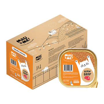 Mau&Me Raw Beef Fresh Frozen Cat Food 1.2kg (8 x 150g)